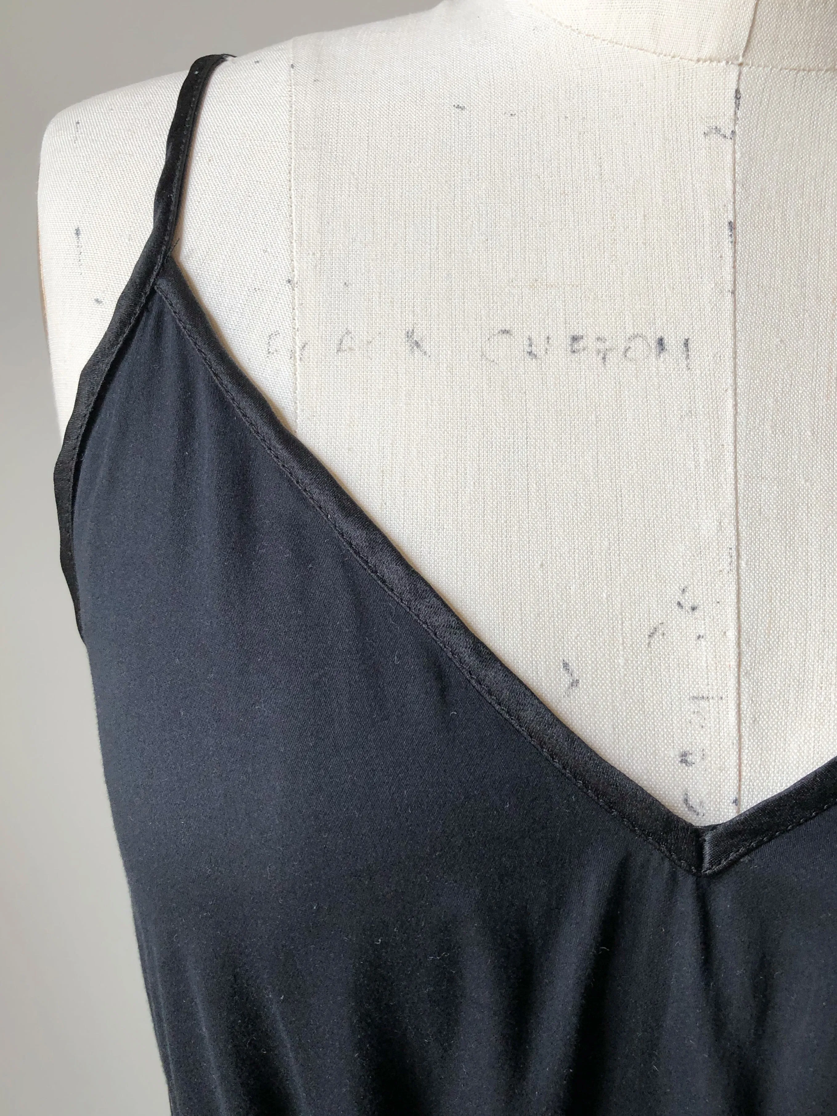 cotton and silk chiffon pin tuck slip dress