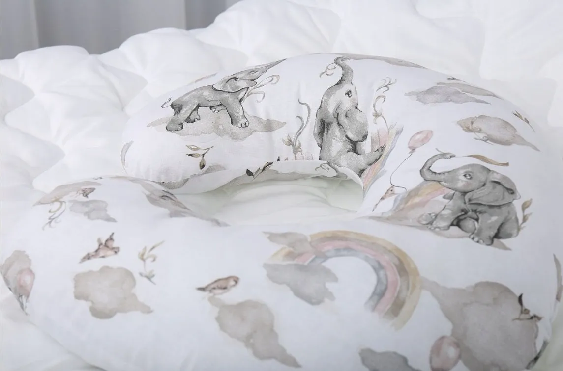 Cover Feeding Pillow Nursing Maternity Baby Breastfeeding Cotton Elephant in the Cloud