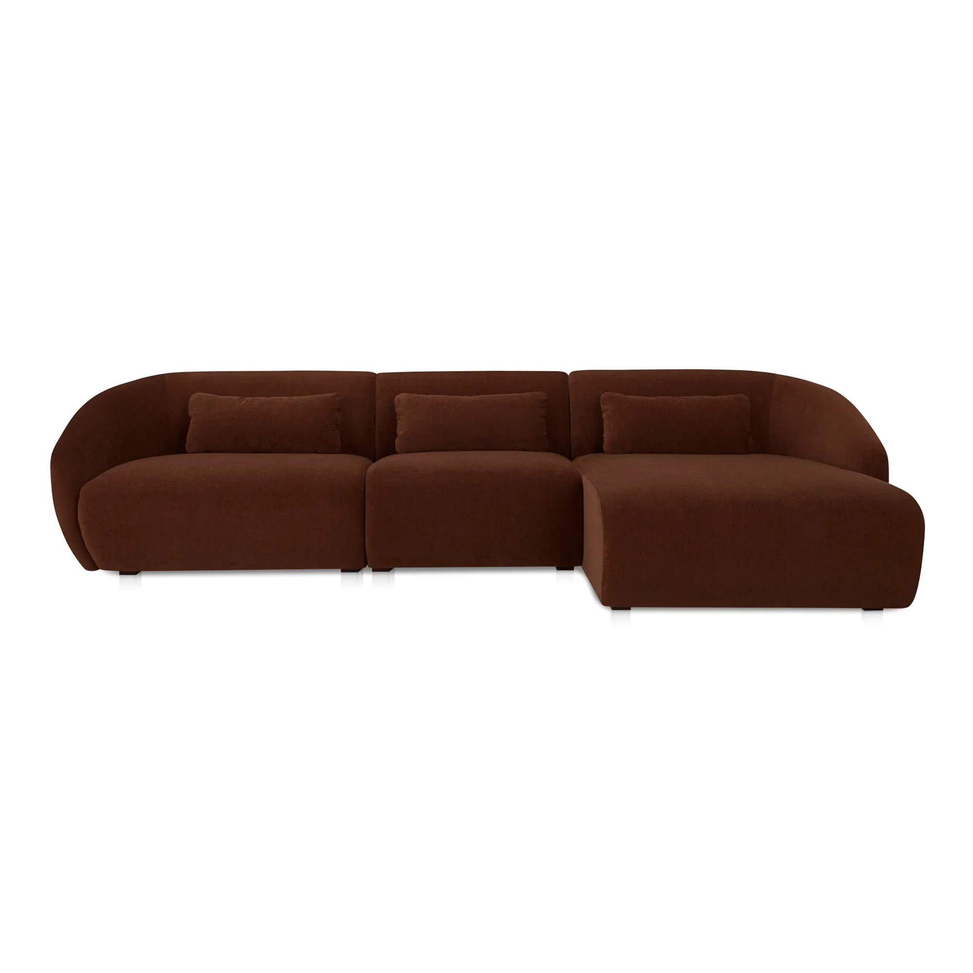 Cozy Modular Lounge Settee in Rich Tones