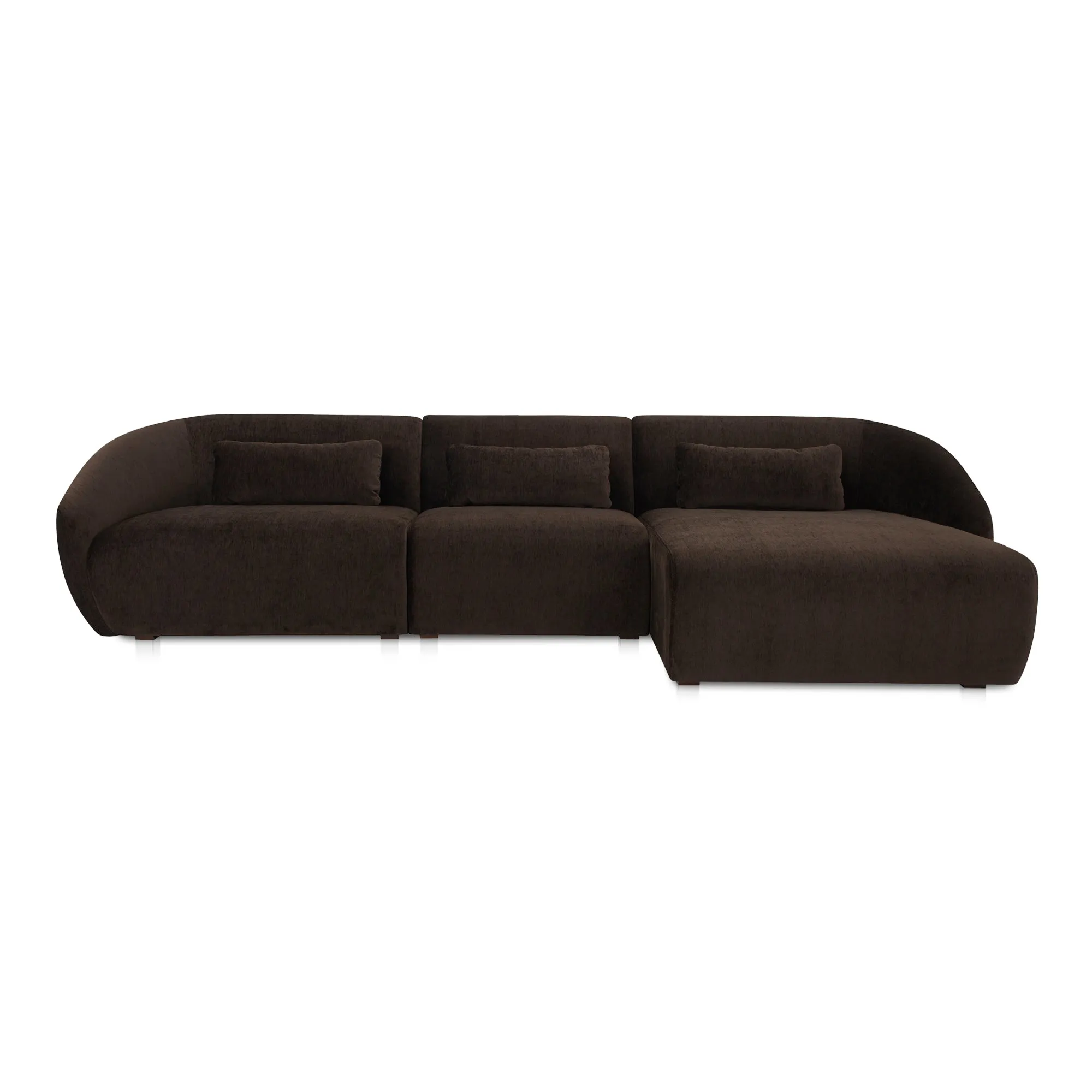 Cozy Modular Lounge Settee in Rich Tones