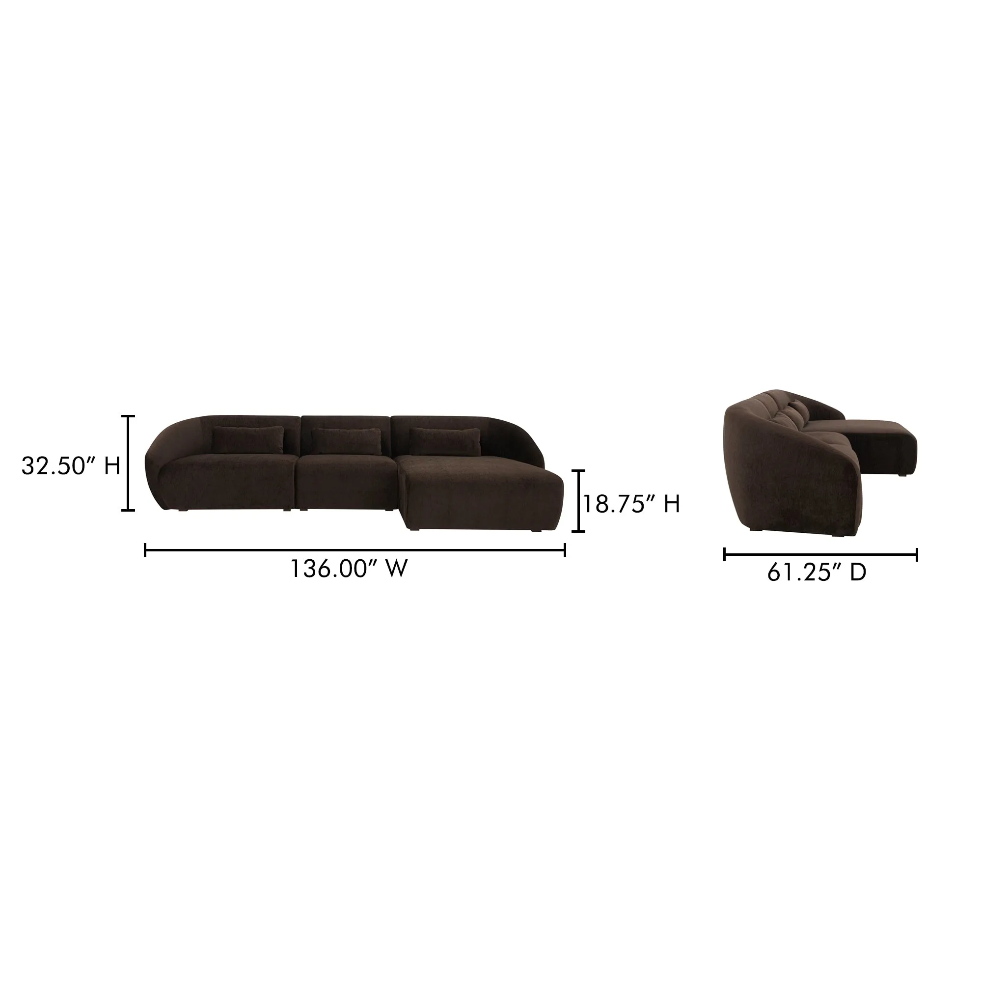 Cozy Modular Lounge Settee in Rich Tones
