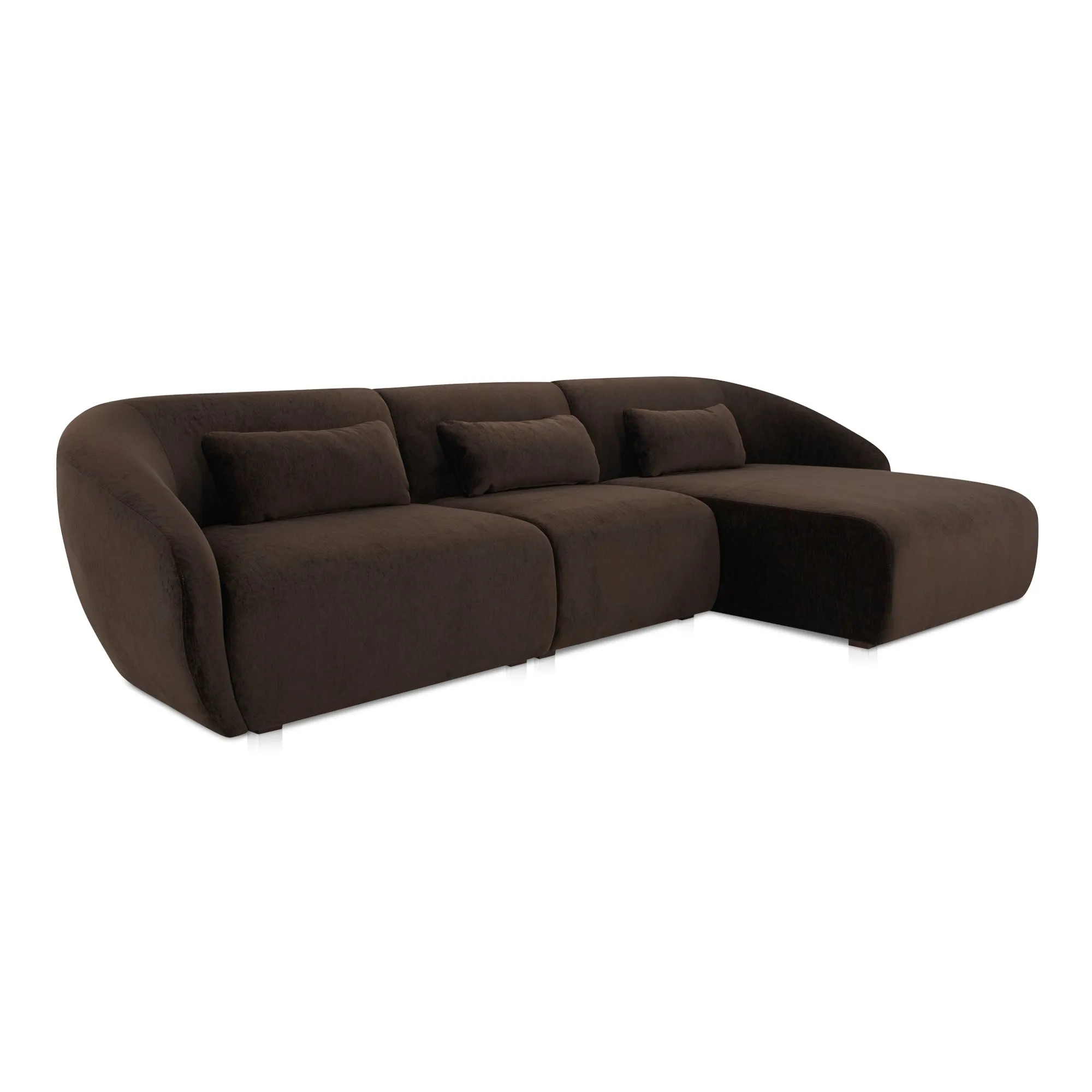 Cozy Modular Lounge Settee in Rich Tones