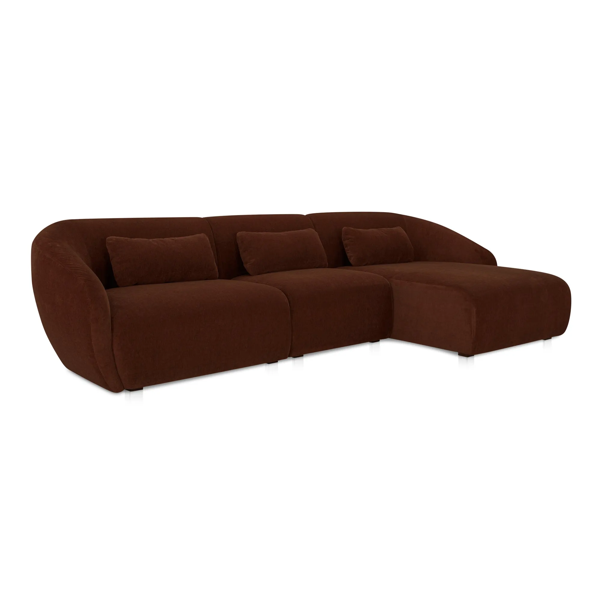 Cozy Modular Lounge Settee in Rich Tones