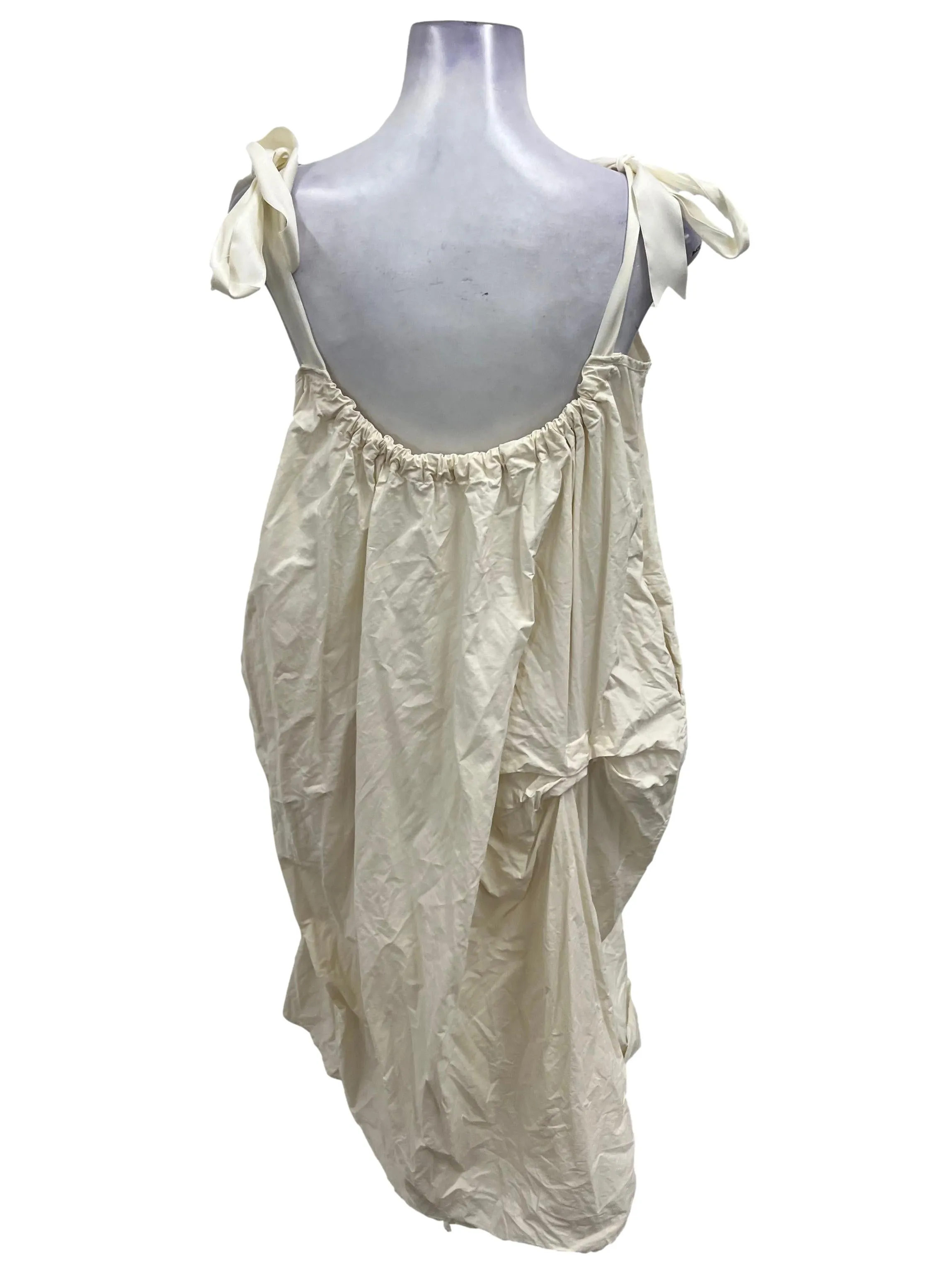 Cream Abstract Slip Dress
