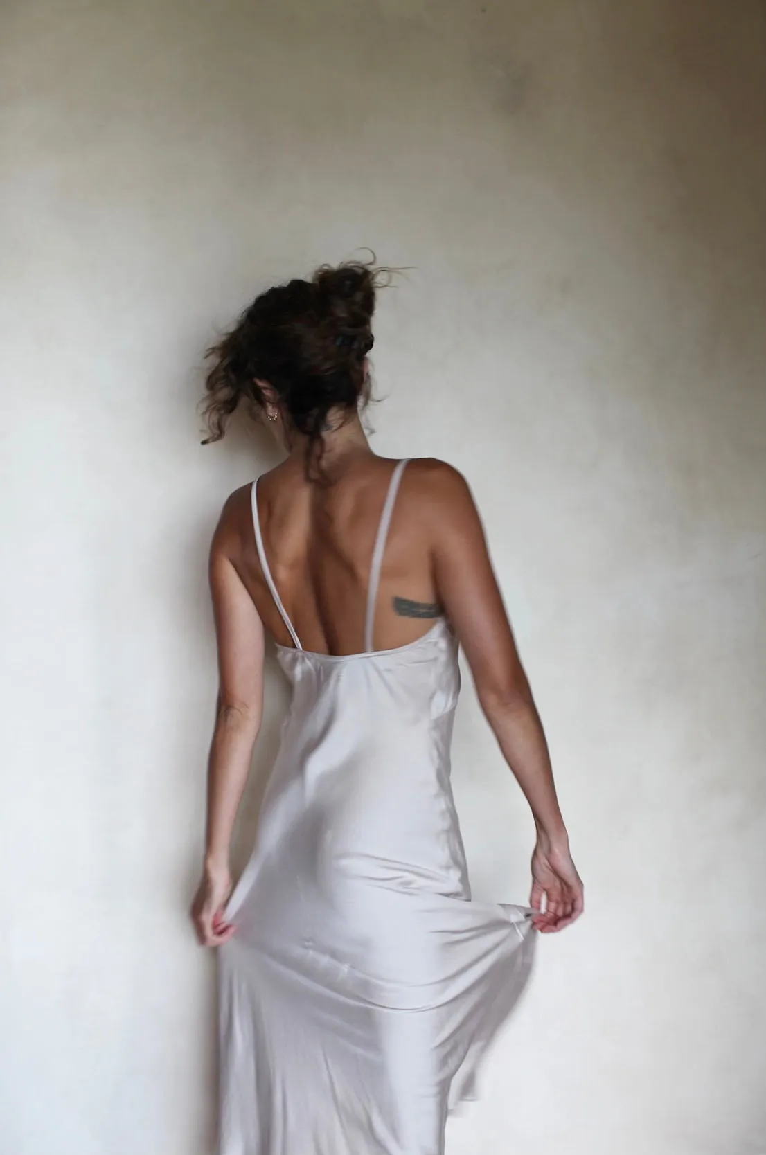 Cream Modal Slip Dress