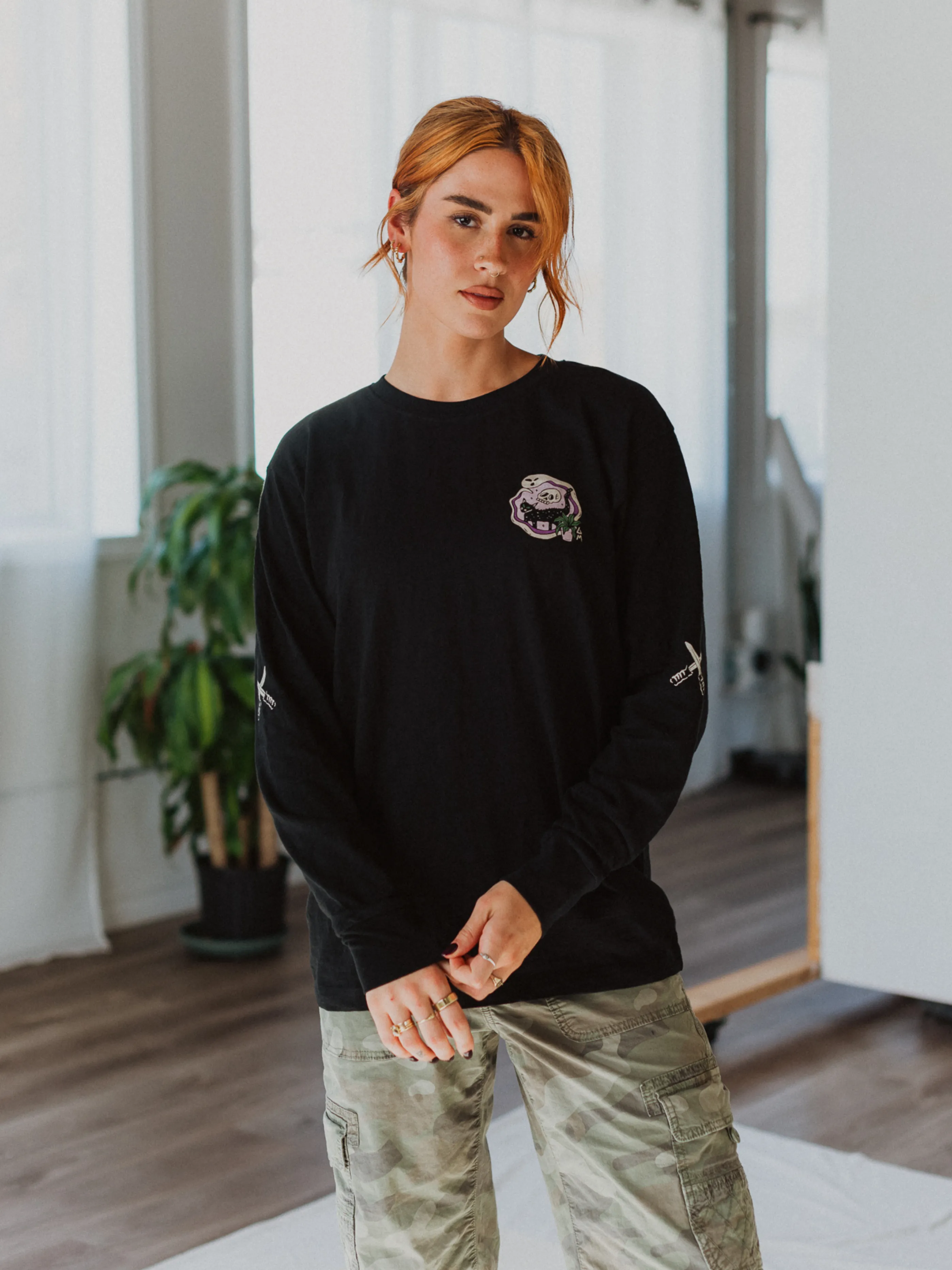 Creeping Anxiety Slub Cotton Long Sleeve