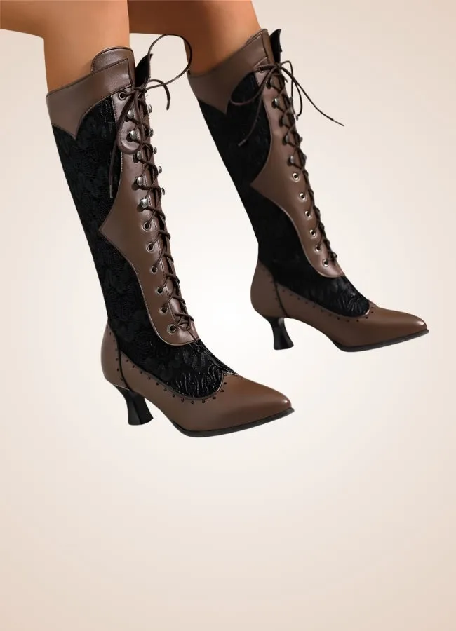 Cross-strap Women's Steampunk Boots