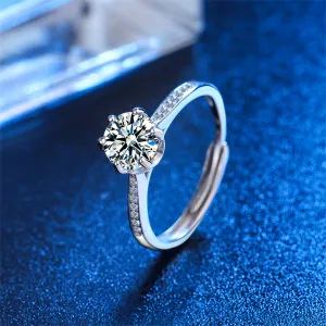 Crystal & Cubic Zirconia Crown Adjustable Ring
