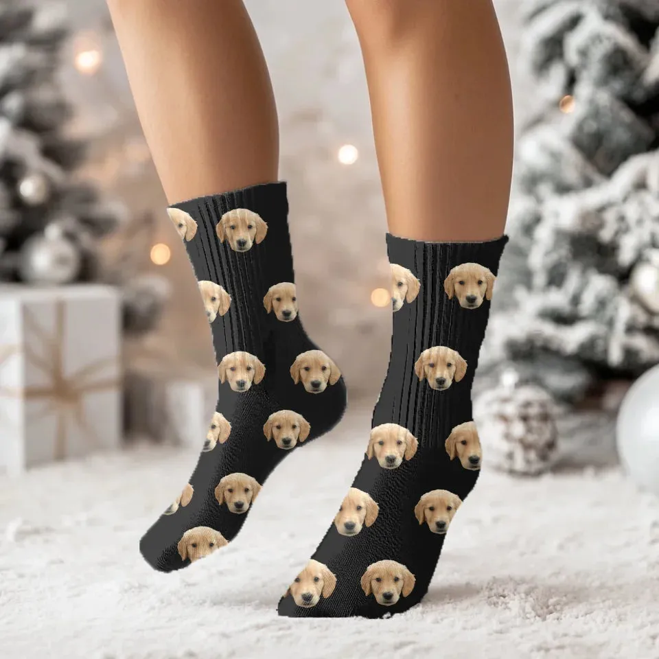 Custom Pet Face Pattern Socks