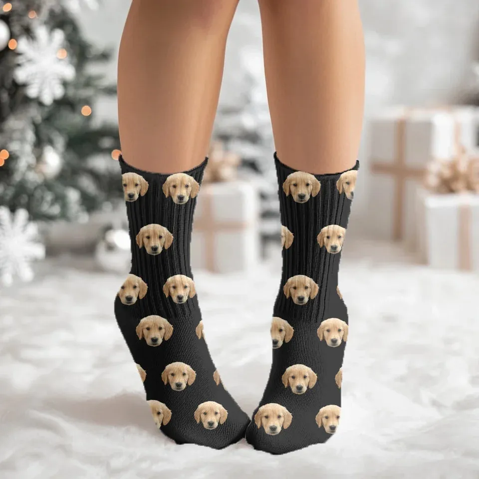 Custom Pet Face Pattern Socks