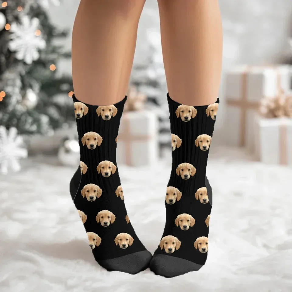 Custom Pet Face Pattern Socks