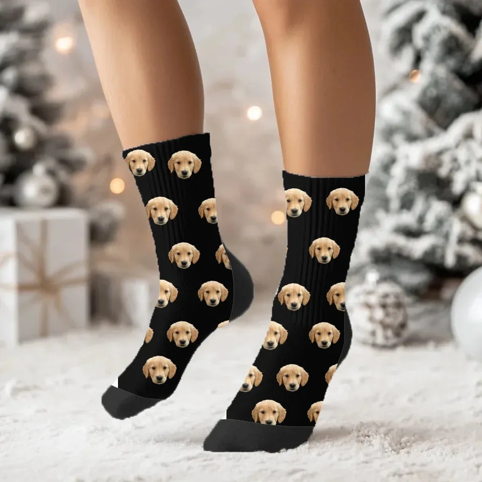 Custom Pet Face Pattern Socks