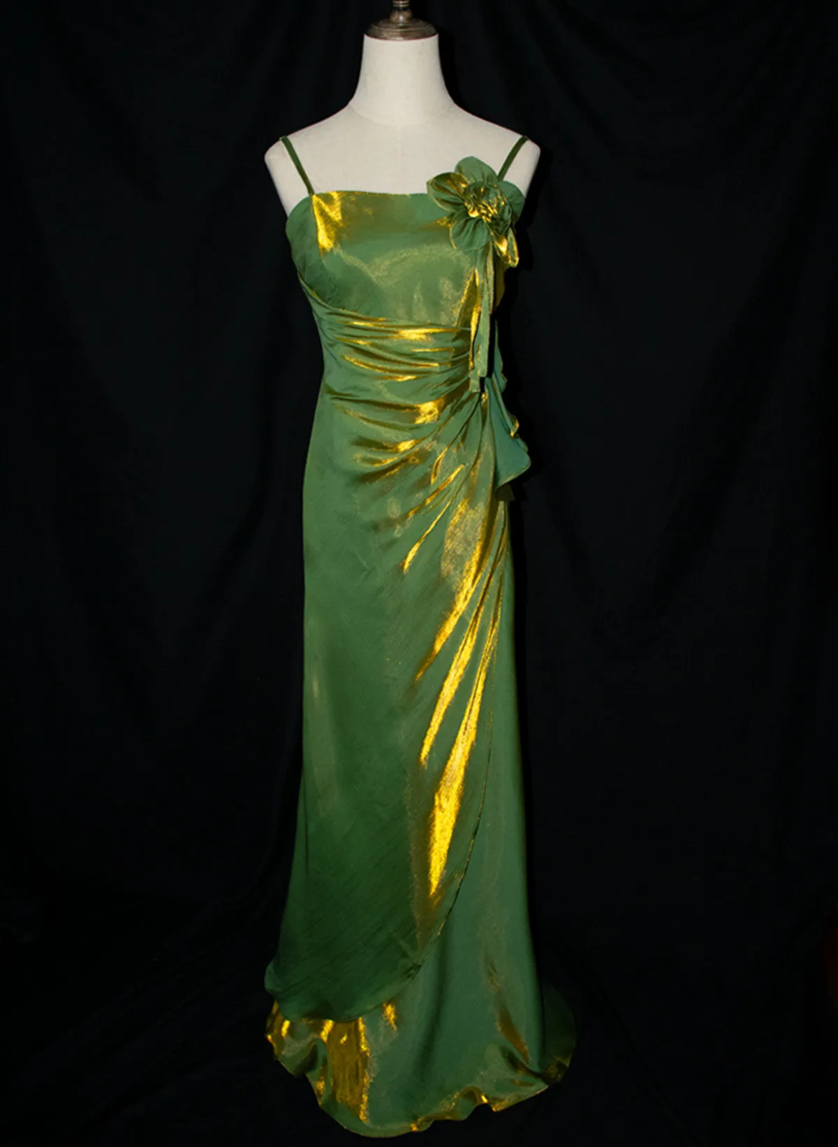 Cute Straps Simple Long Party Dress, A-line Floor Length Evening Dress