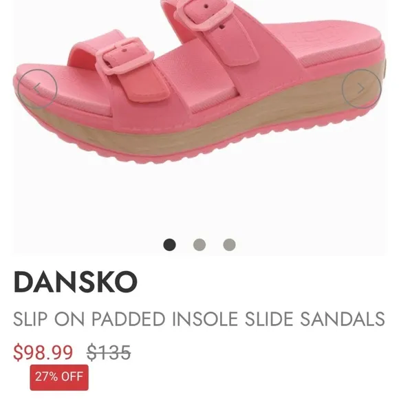 Dansko Kandi Pink Wedge Sandals