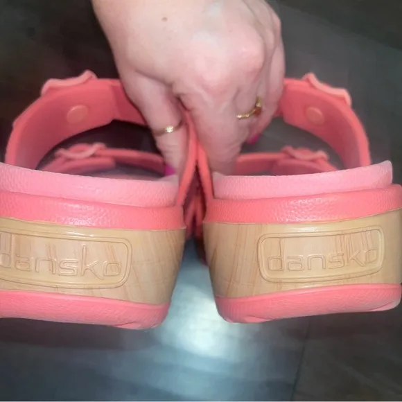 Dansko Kandi Pink Wedge Sandals