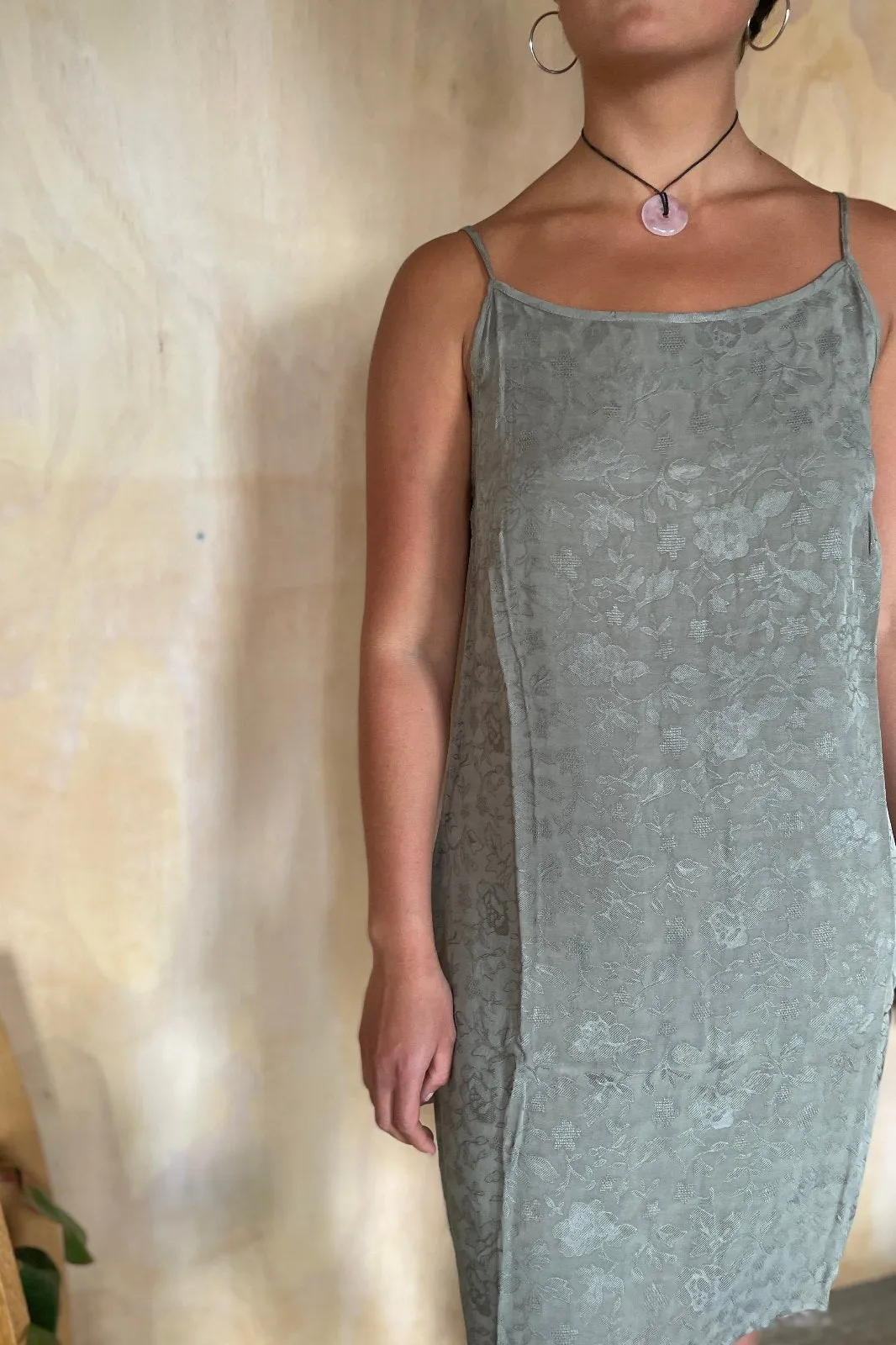 Del Rey Dress Smokey Olive Floral