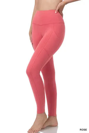 Devin Essential Leggings || Rose