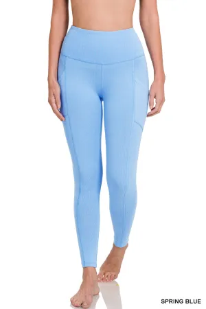 Devin Essential Leggings || Spring Blue
