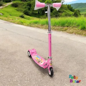 Disney Princess Pink Kick Scooter for Kids – Foldable & Adjustable Ride-On Toy