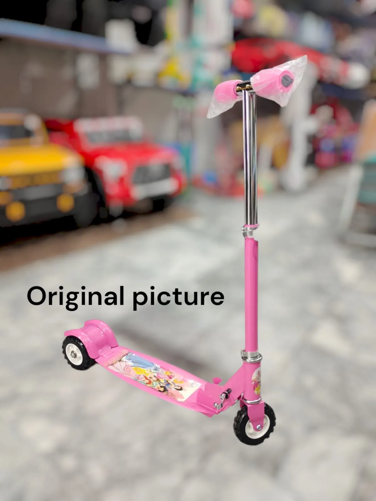 Disney Princess Pink Kick Scooter for Kids – Foldable & Adjustable Ride-On Toy