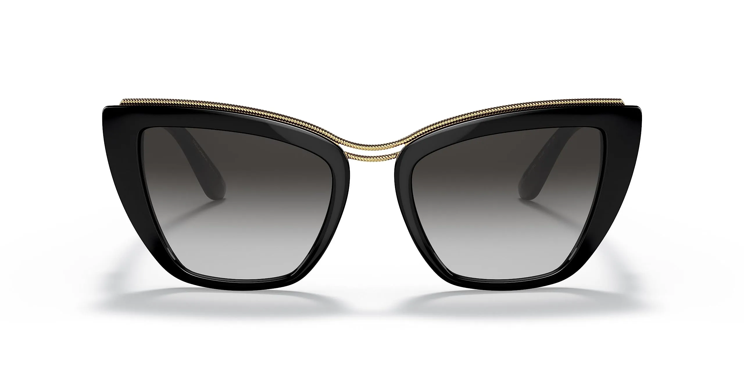 Dolce & Gabbana Women's Round Fashion Sunglasses, Black/Gradient Grey, One Size