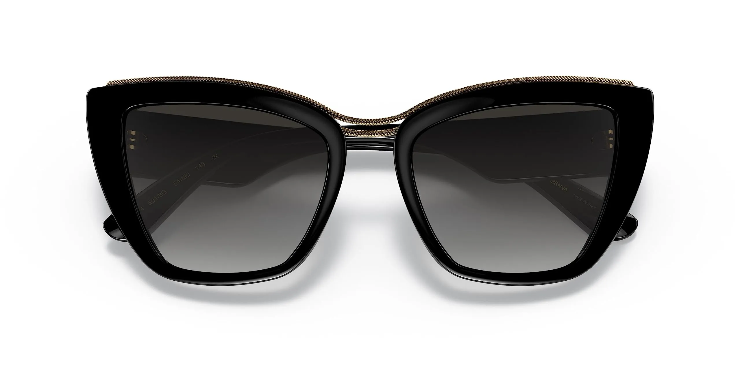 Dolce & Gabbana Women's Round Fashion Sunglasses, Black/Gradient Grey, One Size