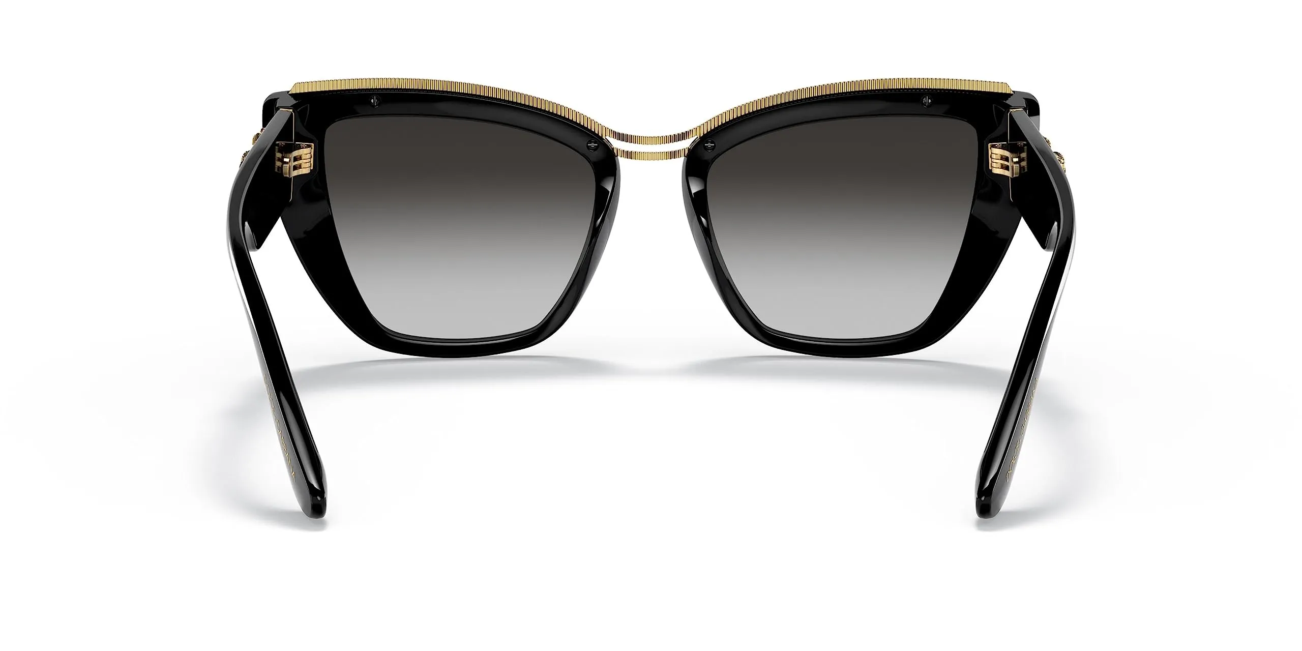 Dolce & Gabbana Women's Round Fashion Sunglasses, Black/Gradient Grey, One Size