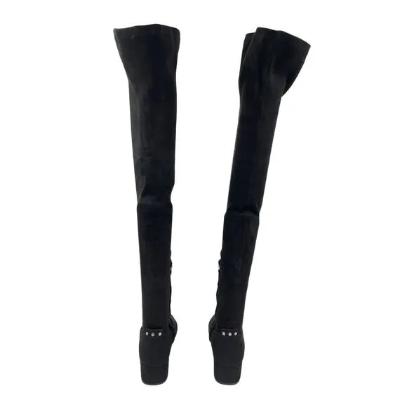 Dolce Vita Jimmy Boot Black Stella Suede Over the Knees Thigh High
