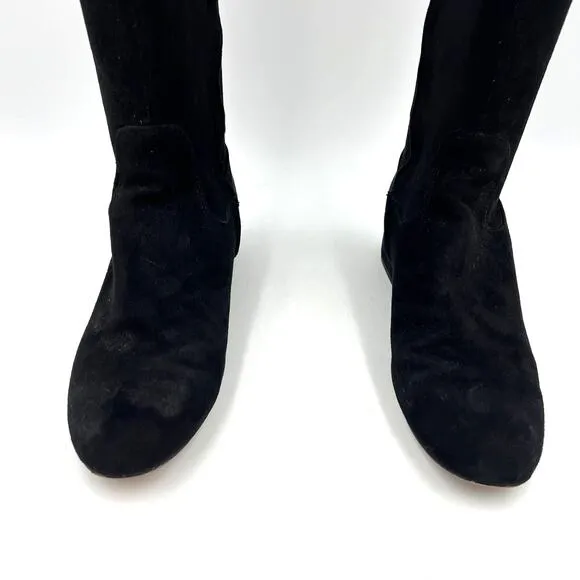 Dolce Vita Jimmy Boot Black Stella Suede Over the Knees Thigh High