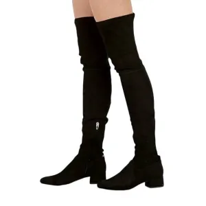 Dolce Vita Jimmy Boot Black Stella Suede Over the Knees Thigh High