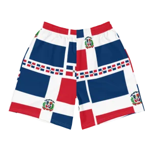 Dominican Republic Flag All-Over Collage Men's Athletic Long Shorts Swimsuit
