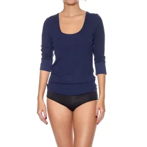 Douceur Ribbed 3/4 Sleeve Shirt