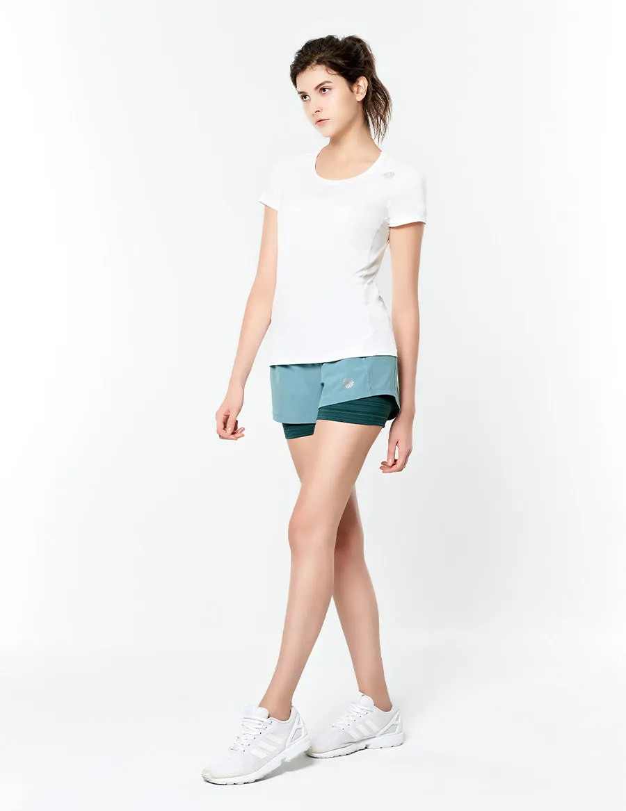 easyoga Lespiro Blitz Run Shorts - G29 Pale Green