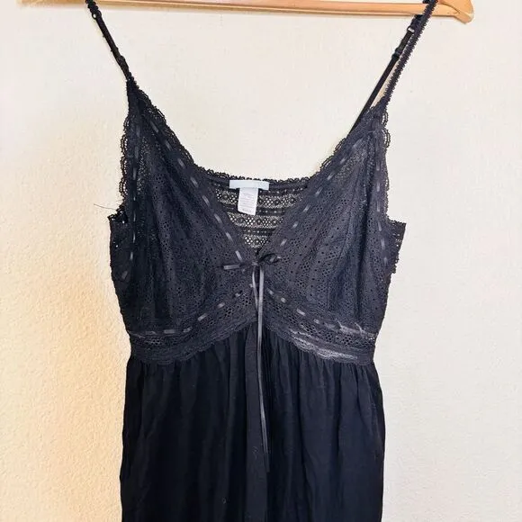 Eberjey Womens Chemise Nightgown M/L Babydoll Lace Y2K Fairy Delicate Slip Dress