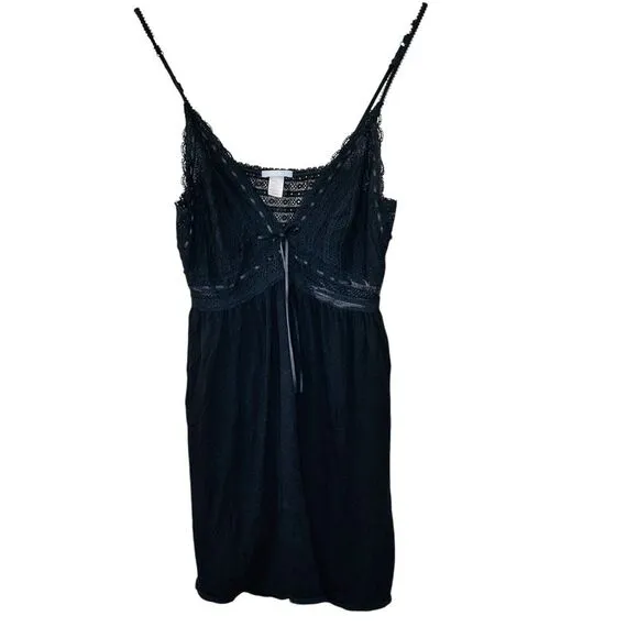 Eberjey Womens Chemise Nightgown M/L Babydoll Lace Y2K Fairy Delicate Slip Dress