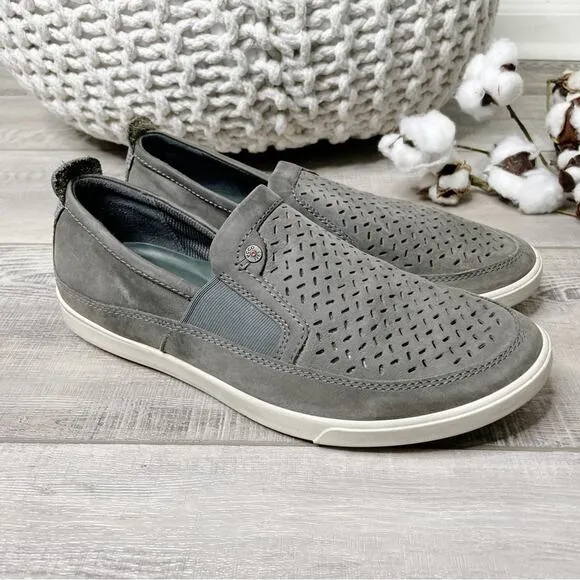 Ecco Men's Collin 2.0 Slip On Perforated Sneakers Dark Grey Size 39