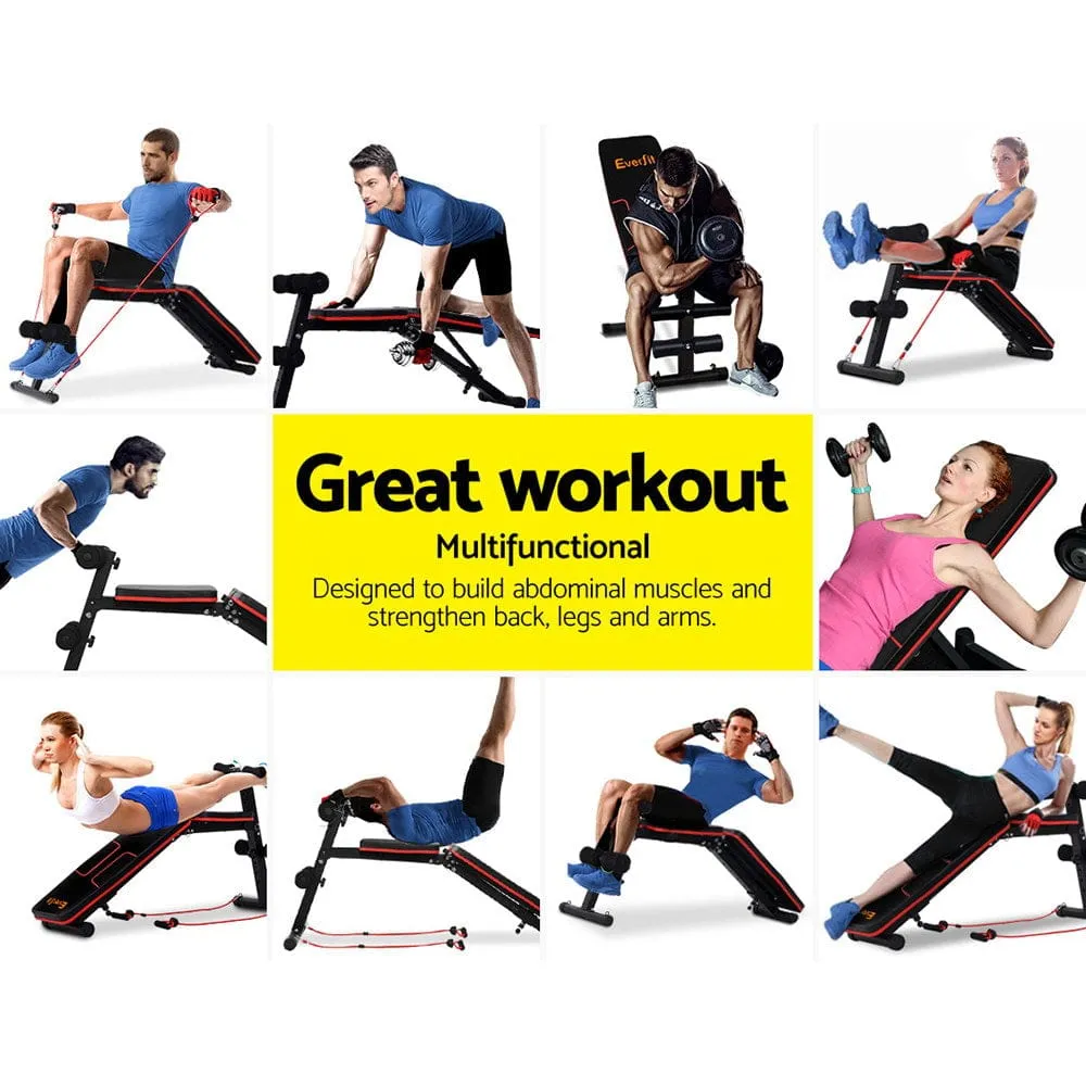EFit Weight Bench Adjustable FID Bench Press Home Gym 150kg Capacity- ONLINE ONLY