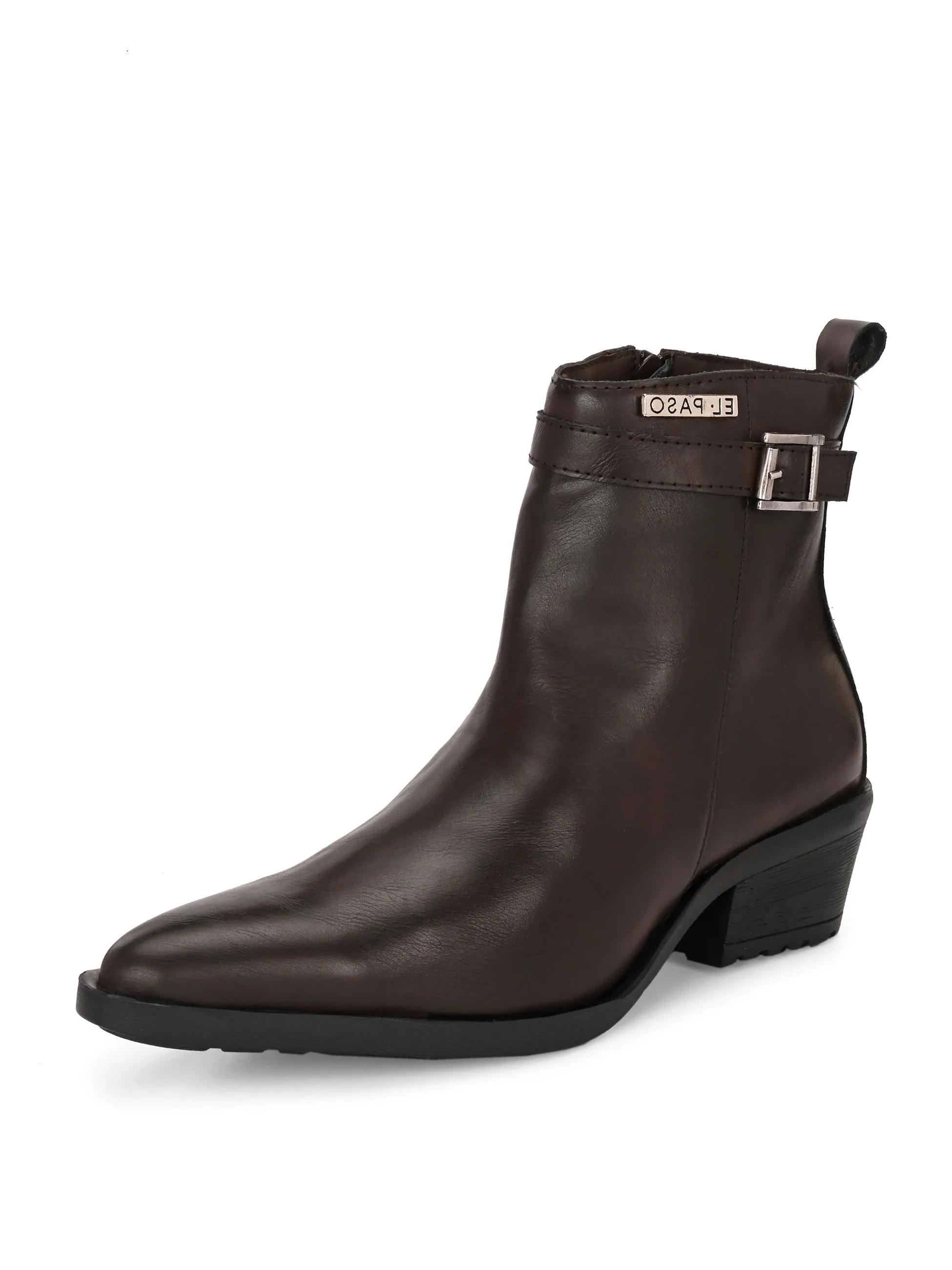 EL PASO Women Faux Leather Casual Slip On Boots