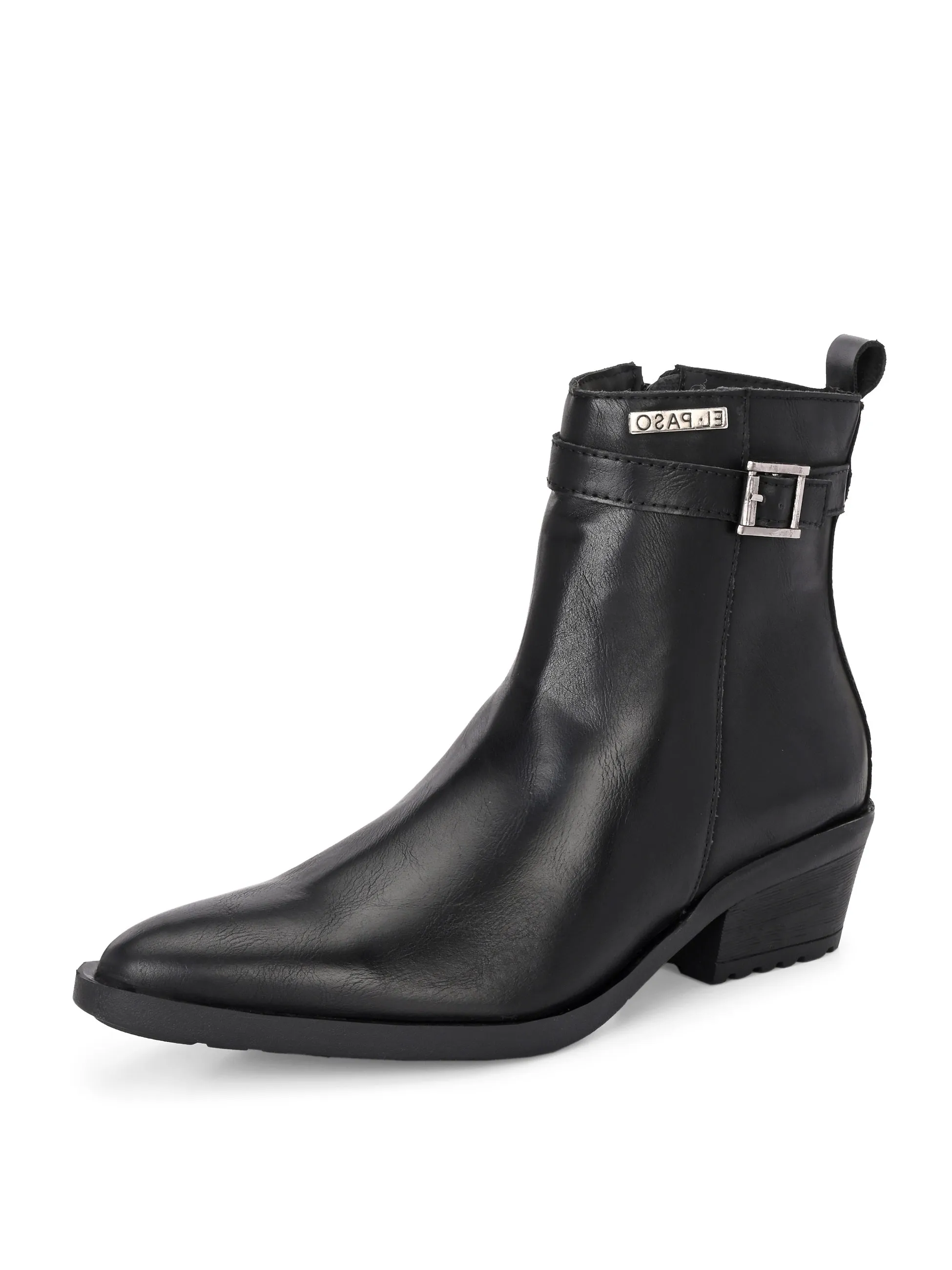 EL PASO Women Faux Leather Casual Slip On Boots