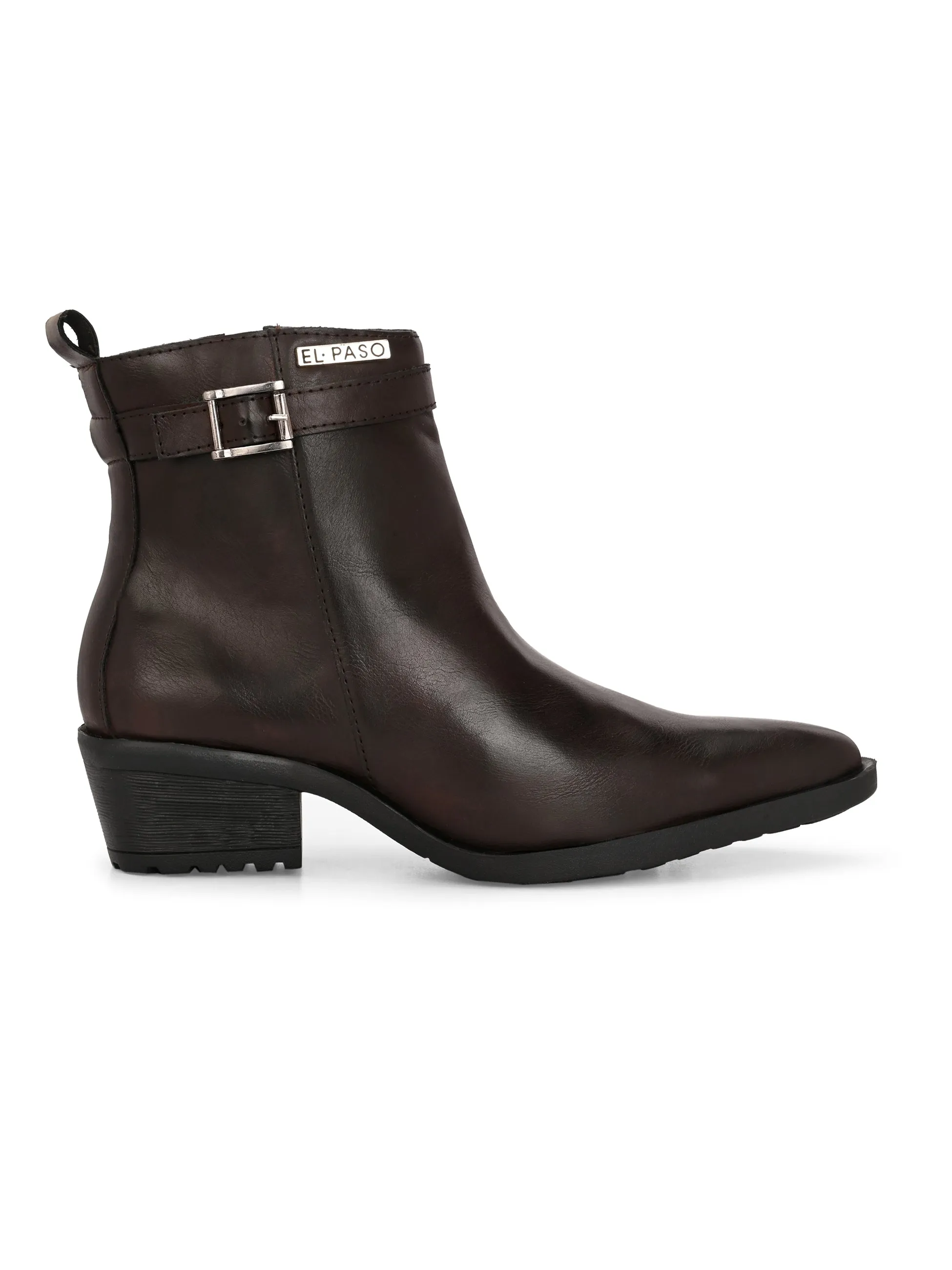 EL PASO Women Faux Leather Casual Slip On Boots