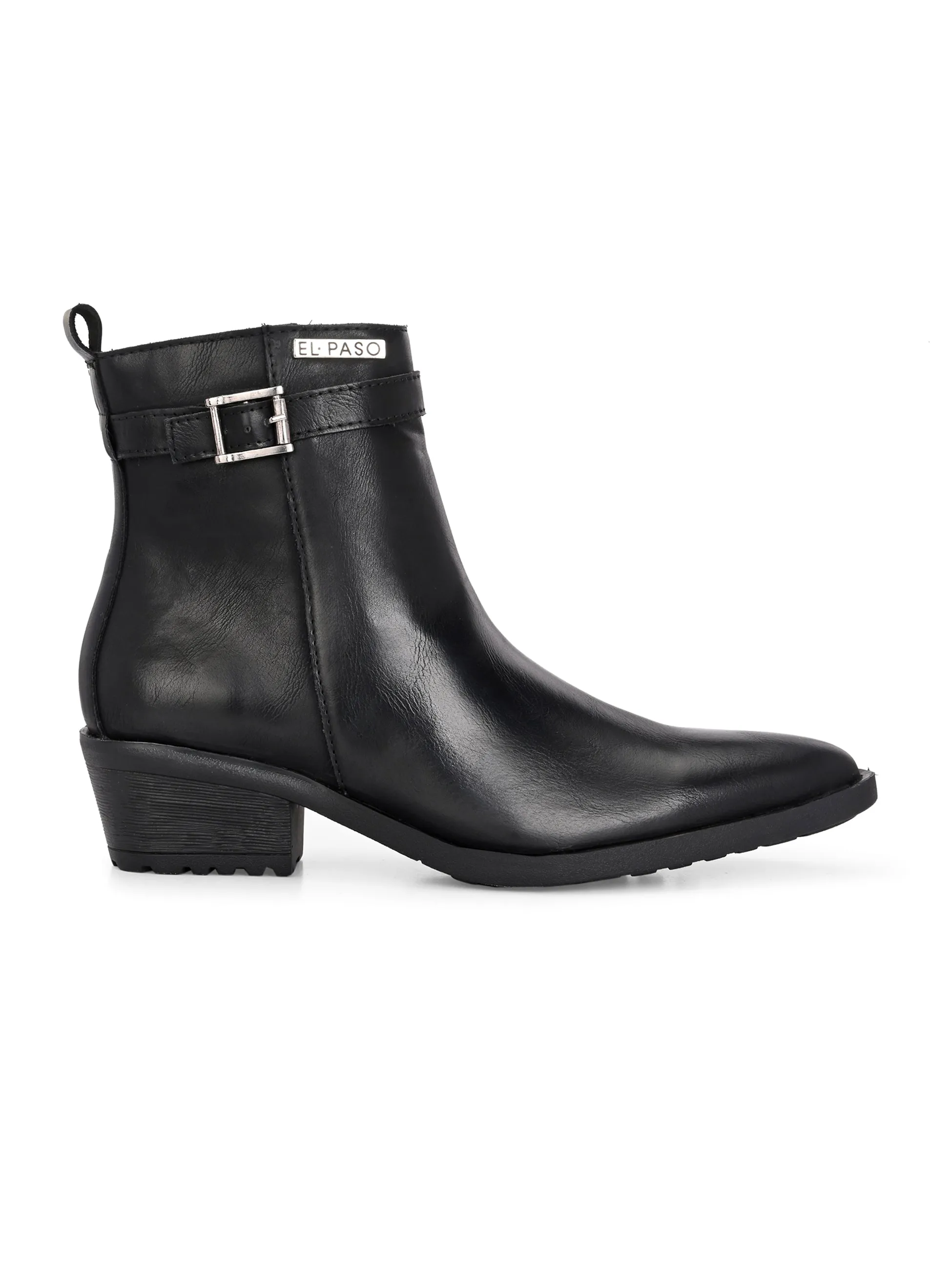 EL PASO Women Faux Leather Casual Slip On Boots