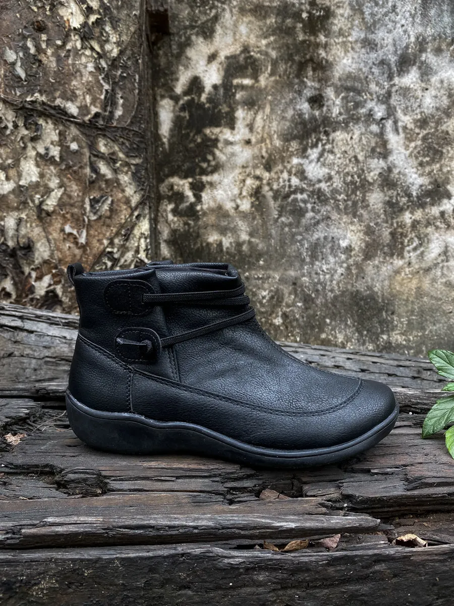 Elastic Band Flat Shoes Ankle Boots