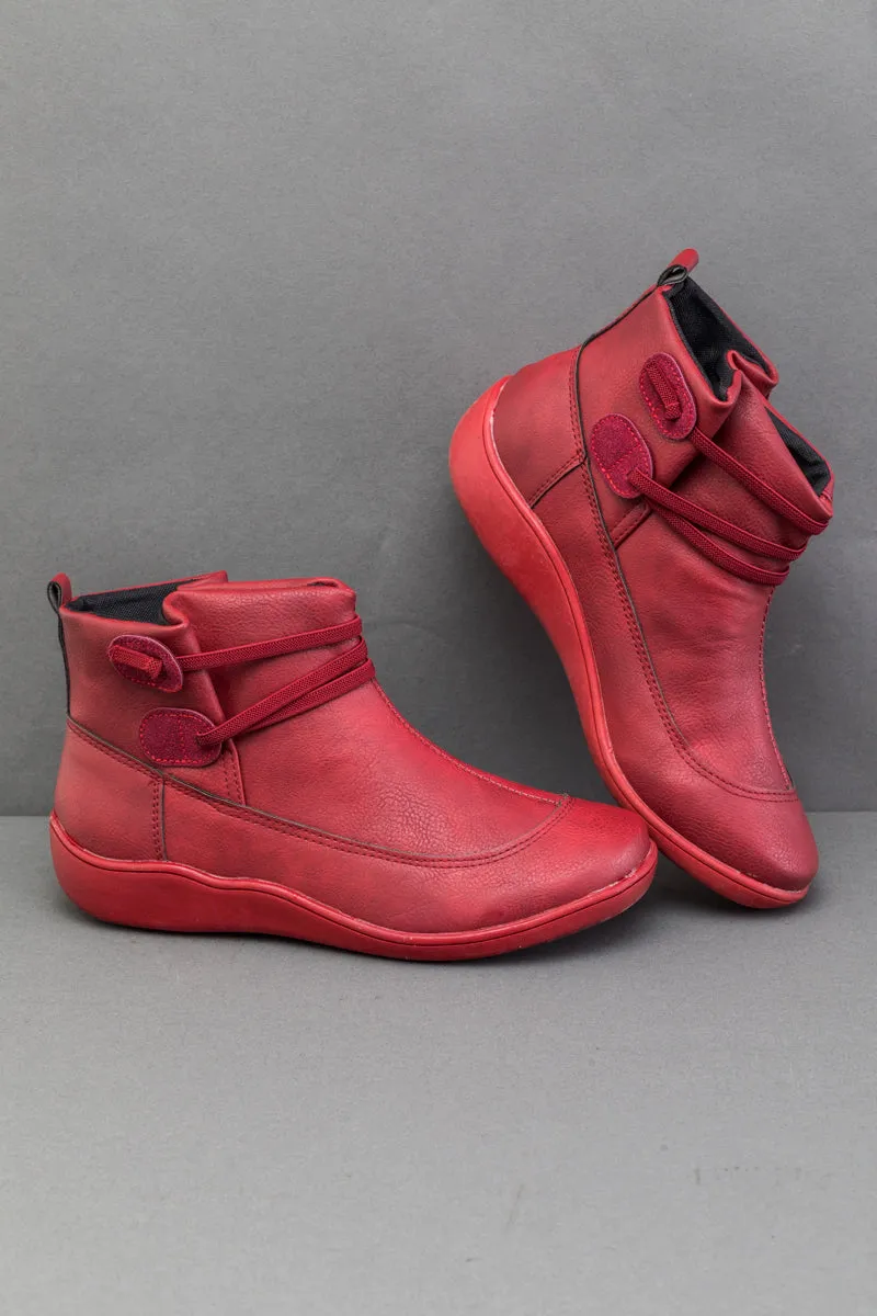 Elastic Band Flat Shoes Ankle Boots