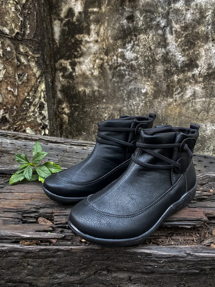 Elastic Band Flat Shoes Ankle Boots