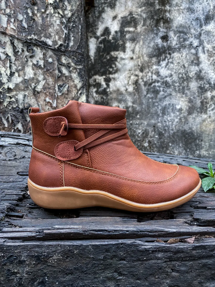 Elastic Band Flat Shoes Ankle Boots