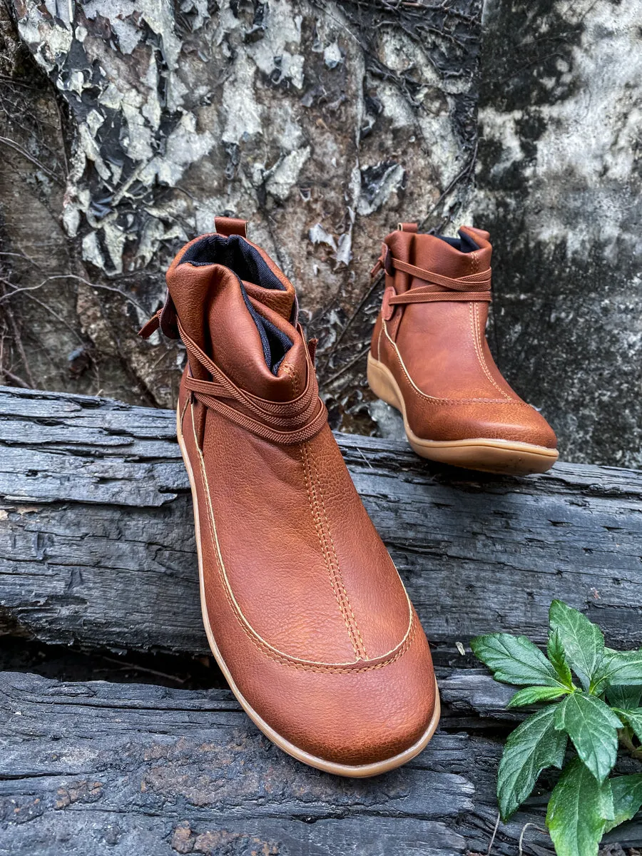 Elastic Band Flat Shoes Ankle Boots