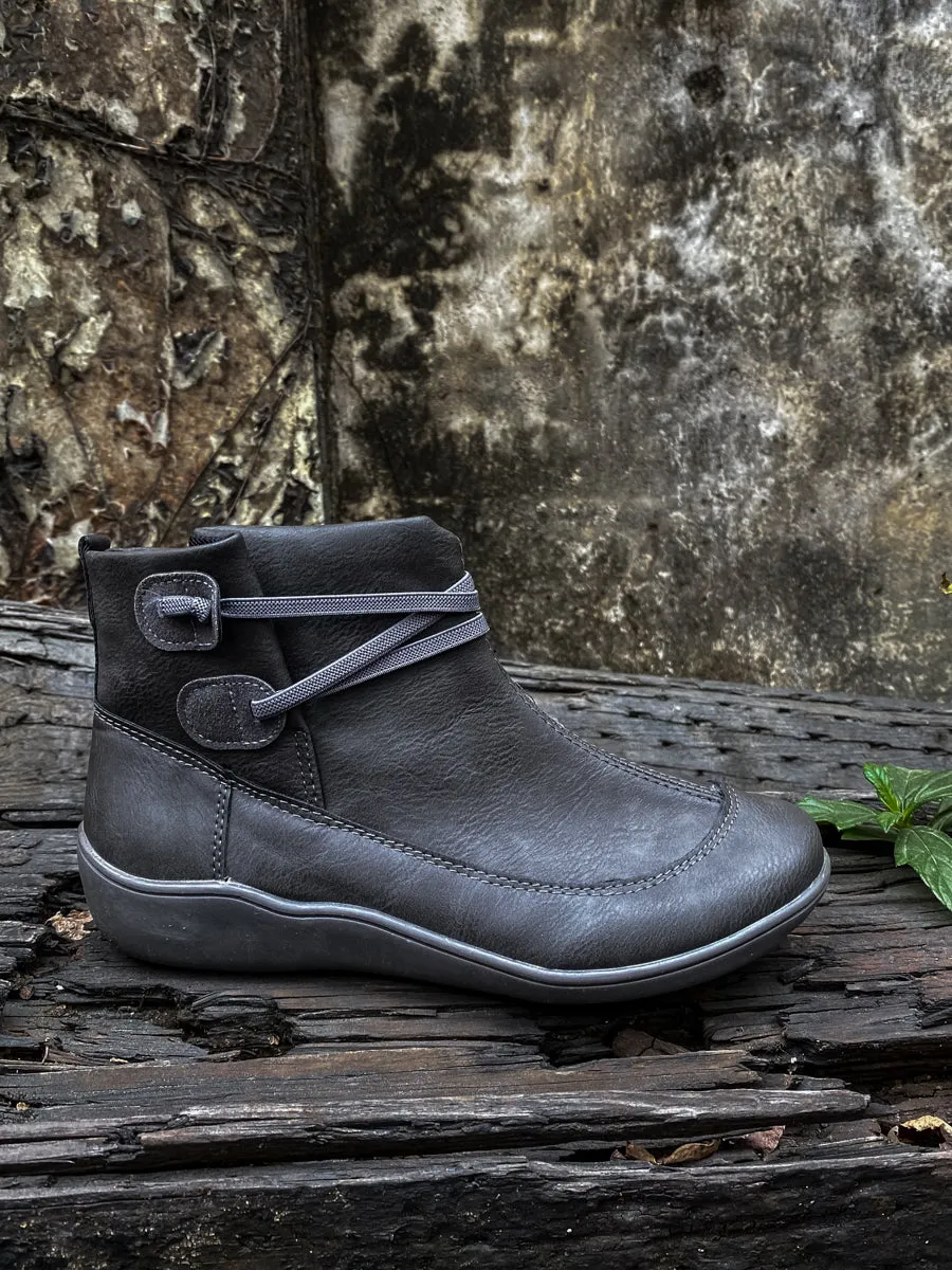 Elastic Band Flat Shoes Ankle Boots