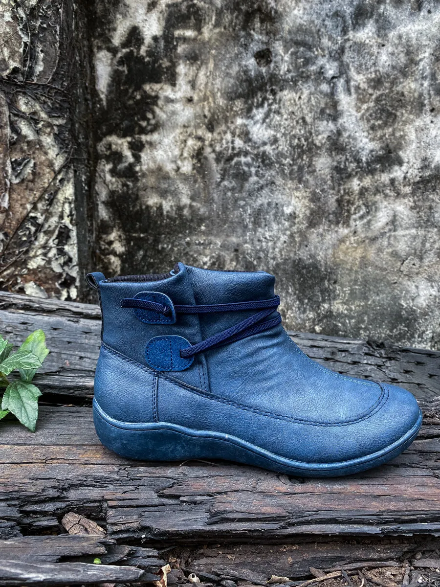 Elastic Band Flat Shoes Ankle Boots