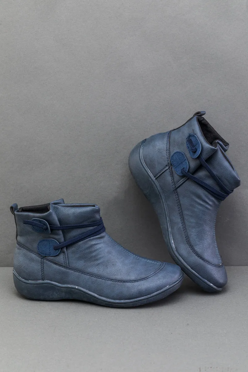 Elastic Band Flat Shoes Ankle Boots