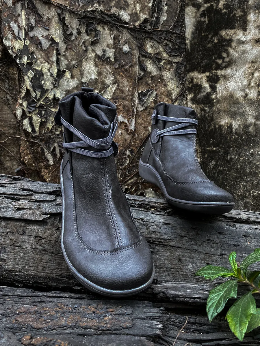 Elastic Band Flat Shoes Ankle Boots